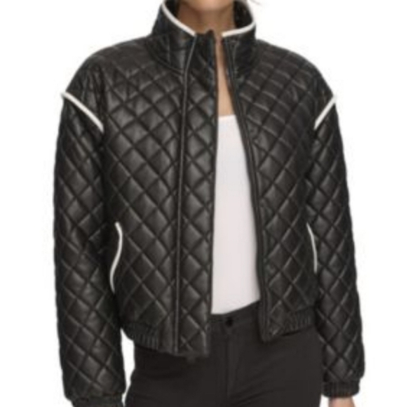 💕NWT Andrew Marc Sport Faux Leather Jacket💕 - Picture 1 of 12